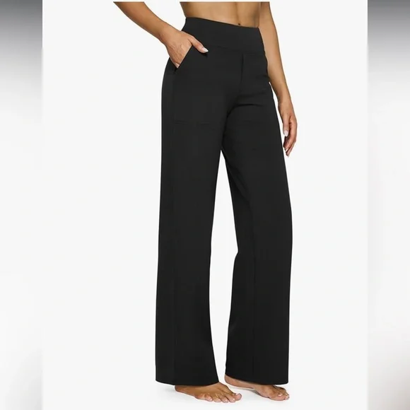 Wide Leg Pull On Dress Pants - Picture 1 of 5